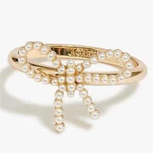 NWT- J. Crew Pearl Bow Coquette Ring. Size: 6